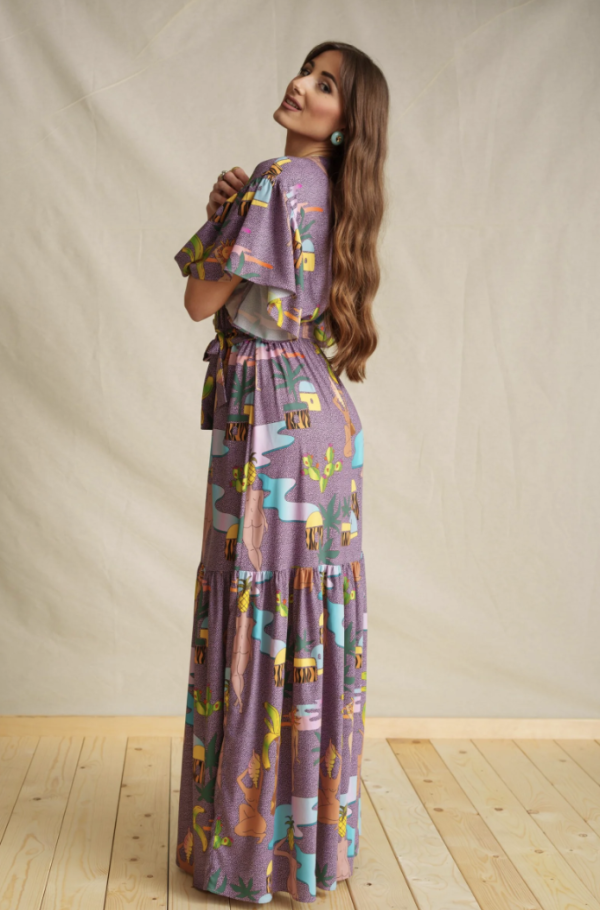 Purple Edem Maxi Dress